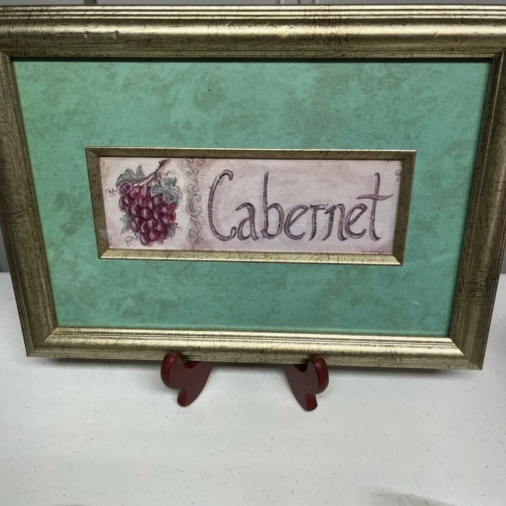 Framed Wine Art Set - Cabernet and Chardonnay